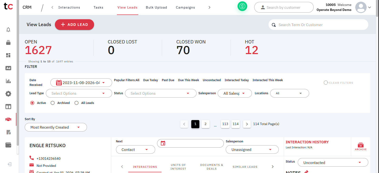 CRM Nuxt Dashboard